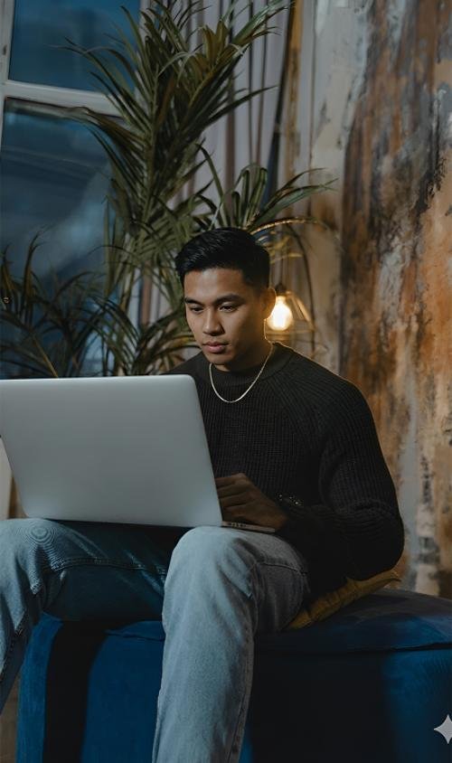 Man with laptop